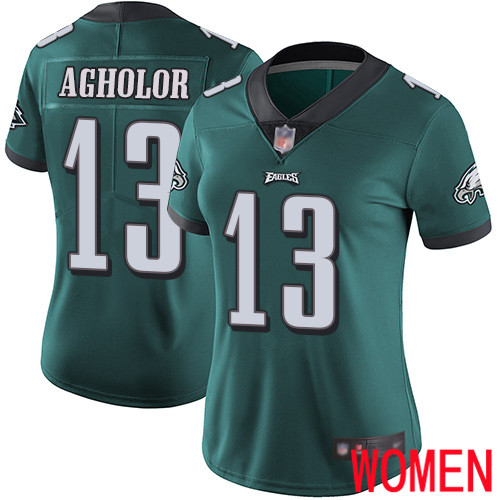 Women Philadelphia Eagles #13 Nelson Agholor Midnight Green Team Color Vapor Untouchable NFL Jersey 1->women nfl jersey->Women Jersey